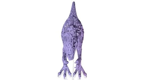 3d rendering of an artistic animal with reflection isolated on white Stock Illustration