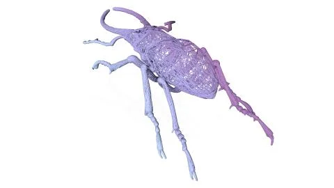 3d rendering of an artistic animal with reflection isolated on white Stock Illustration