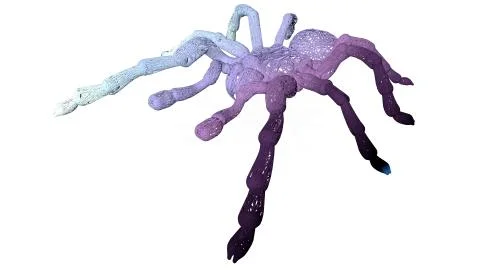 3d rendering of an artistic animal with reflection isolated on white Stock Illustration