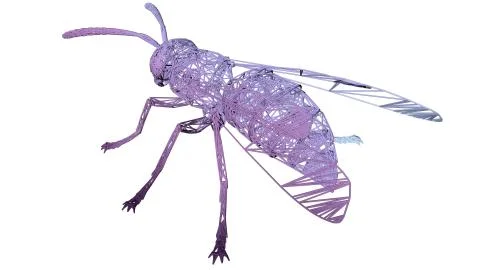 3d rendering of an artistic animal with reflection isolated on white Stock Illustration