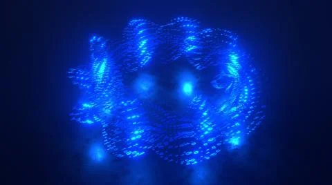 3D Rendering. Artistic infographics binary numbers rotation. Technology Netwo Stockillustratie