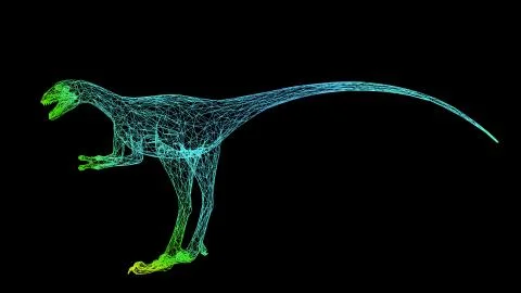 3d rendering of an artistic object made with colorful rope lines on black 스톡 일러스트