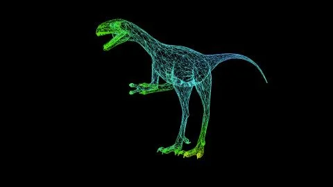 3d rendering of an artistic object made with colorful rope lines on black 스톡 일러스트