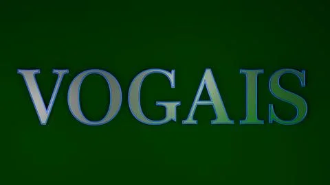 3d rendering of artwork containing the word vowels Иллюстрация