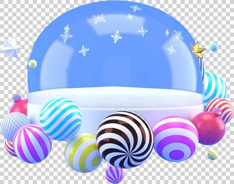 3d Rendering assect for Christmas or New year elements background with decora Illustration