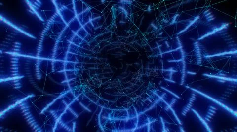 3D rendering of astrological elements in dark blue Stockillustratie