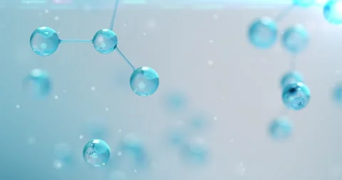 3D rendering atom chain Stock Footage 266886554