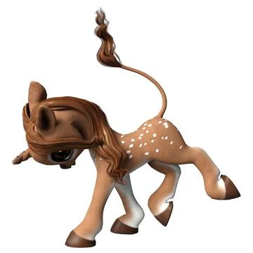 3D Rendering Baby Deer on White Stock Illustration