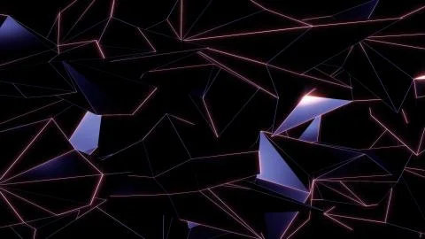 3D rendering background of abstract geometric triangles Stock Photos