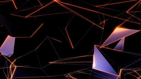 3D rendering background of abstract geometric triangles Foto stock