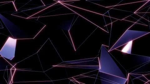 3D rendering background of abstract geometric triangles Foto stock