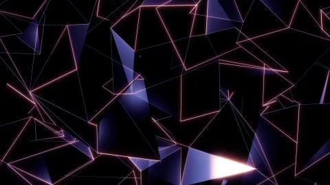 3D rendering background of abstract geometric triangles Stock Photos