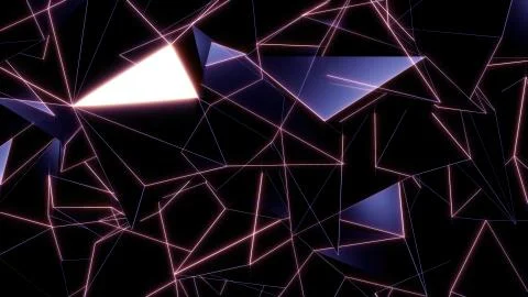 3D rendering background of abstract geometric triangles Foto stock