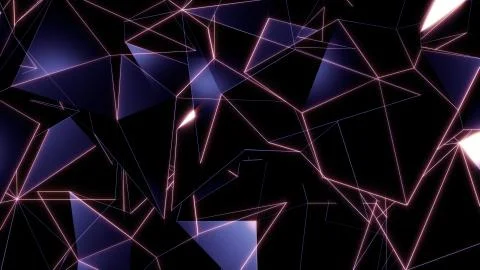 3D rendering background of abstract geometric triangles Stock Photos