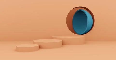 3d rendering background with abstract podium and wall scene background. Stockillustratie