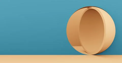 3d rendering background with abstract podium and wall scene background. Stockillustratie