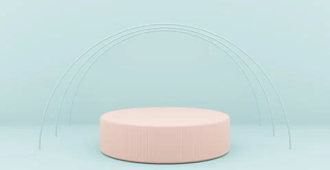 3d rendering background with abstract podium and wall scene background. Stock-Illustration