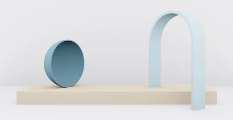 3d rendering background with abstract podium and wall scene background. Stock-Illustration