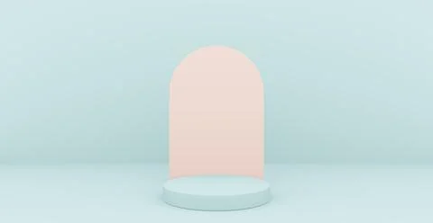 3d rendering background with abstract podium and wall scene background. Stockillustratie