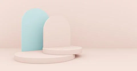 3d rendering background with abstract podium and wall scene background. Stock-Illustration