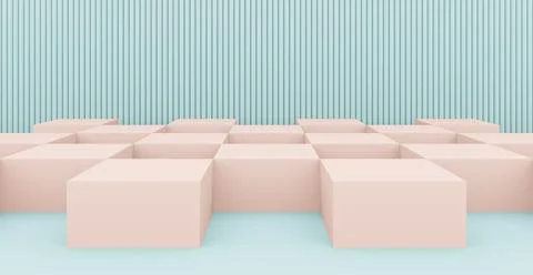 3d rendering background with abstract podium and wall scene background. Illustrazione stock