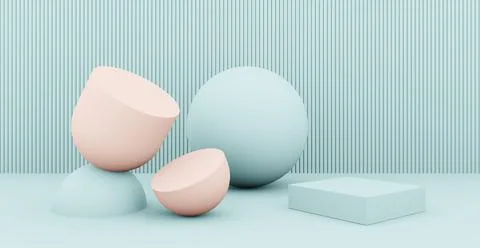 3d rendering background with abstract podium and wall scene background. Stock-Illustration