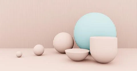 3d rendering background with abstract podium and wall scene background. Stock-Illustration