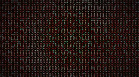 3D rendering of the background based on binary code technology 스톡 일러스트