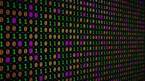 3D rendering of the background based on binary code technology イラスト素材