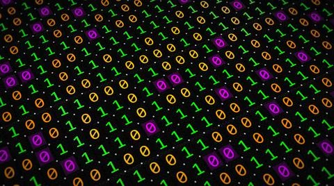 3D rendering of the background based on binary code technology イラスト素材