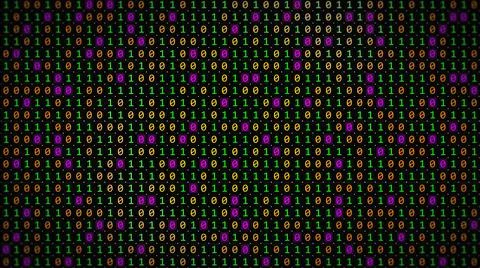 3D rendering of the background based on binary code technology 스톡 일러스트