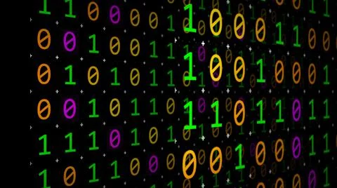 3D rendering of the background based on binary code technology イラスト素材