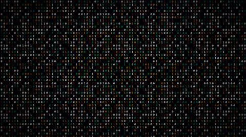 3D rendering of the background based on binary code technology 스톡 일러스트