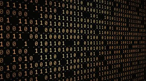 3D rendering of the background based on binary code technology Stock Illustration