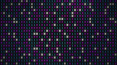 3D rendering of the background based on binary code technology イラスト素材