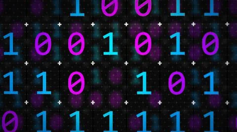 3D rendering of the background based on binary code technology Stock Illustration
