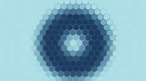 3D rendering of a background based on a hexagonal technological grid Stock Illustration