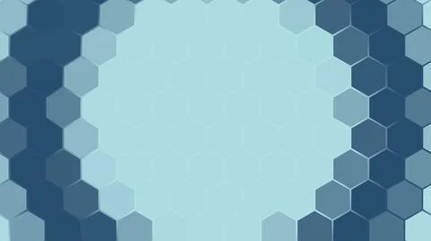 3D rendering of a background based on a hexagonal technological grid 스톡 일러스트