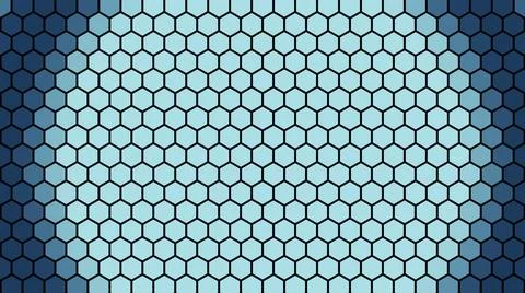 3D rendering of a background based on a hexagonal technological grid Stock Illustration