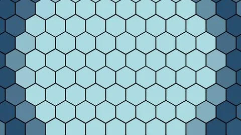 3D rendering of a background based on a hexagonal technological grid 스톡 일러스트