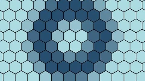 3D rendering of a background based on a hexagonal technological grid Stock Illustration