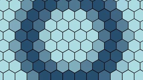 3D rendering of a background based on a hexagonal technological grid Stock Illustration