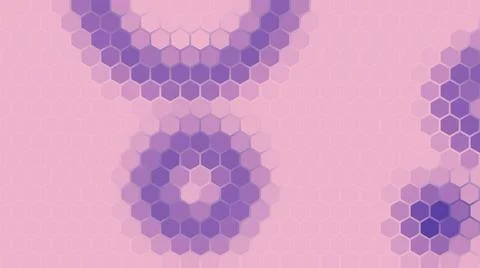 3D rendering of a background based on a hexagonal technological grid Stock Illustration