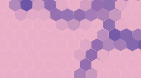 3D rendering of a background based on a hexagonal technological grid Stock Illustration
