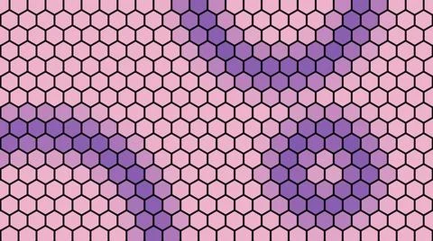 3D rendering of a background based on a hexagonal technological grid 스톡 일러스트