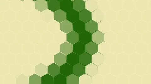 3D rendering of a background based on a hexagonal technological grid Stock Illustration