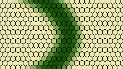 3D rendering of a background based on a hexagonal technological grid Stock Illustration