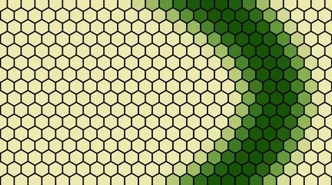 3D rendering of a background based on a hexagonal technological grid Stock Illustration