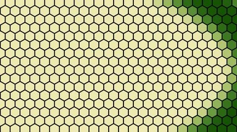3D rendering of a background based on a hexagonal technological grid Stock Illustration