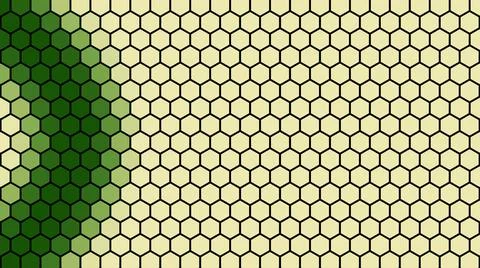 3D rendering of a background based on a hexagonal technological grid 스톡 일러스트